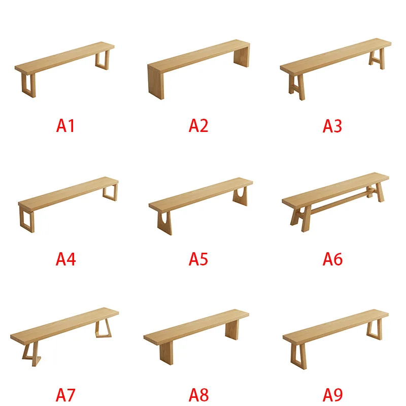 Modern simple home solid wood bench