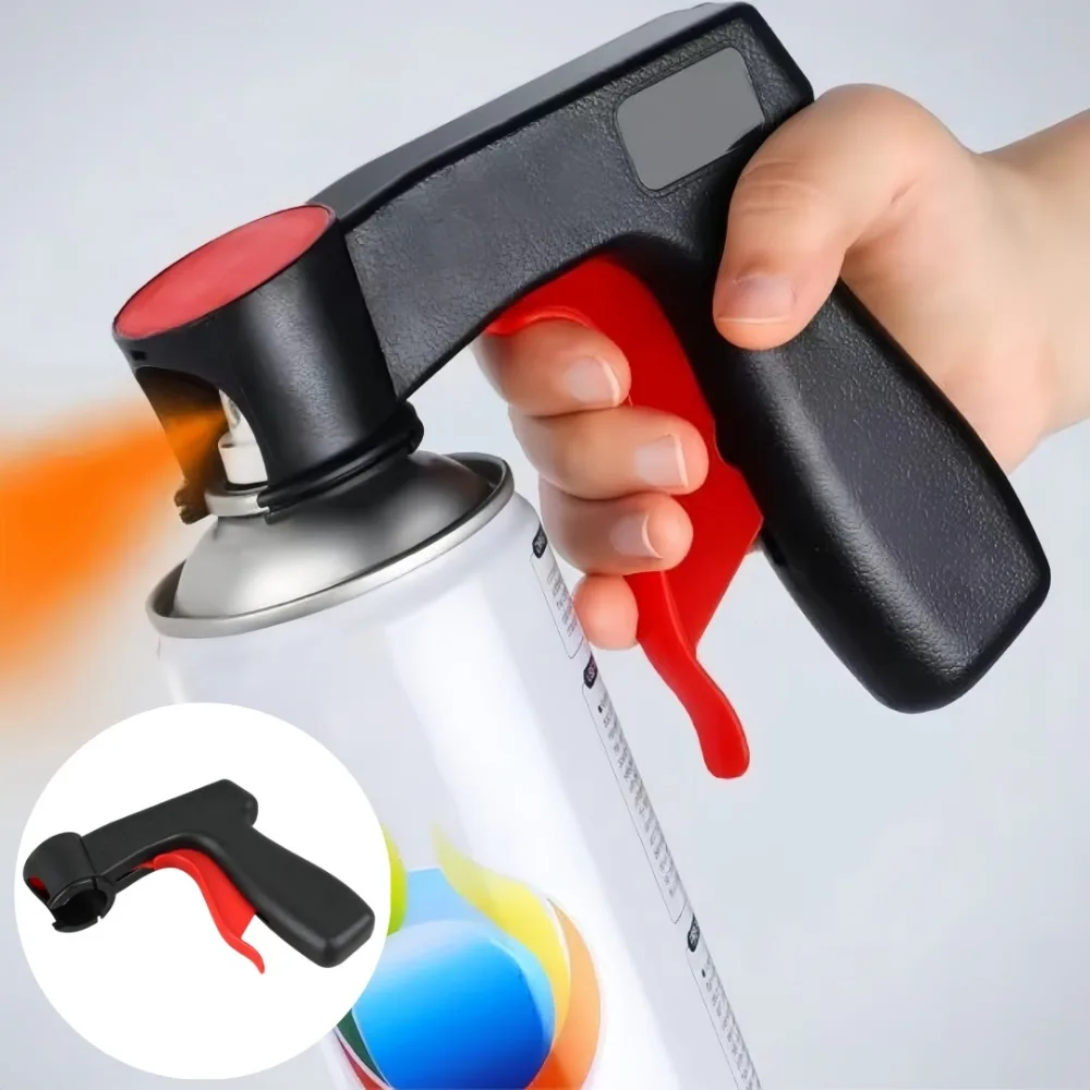 Convenient Spray Paint Handle Reusable Plastic Handgun Spray Can Handle for Car Refurbishment Color Changing Spray Paint Tools