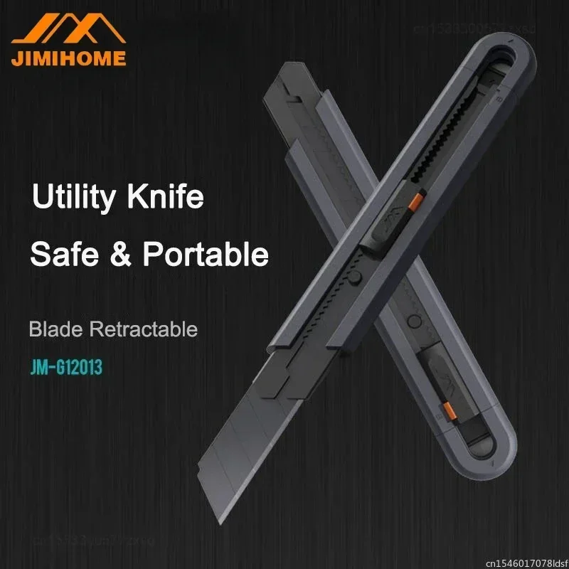 

Jimihome Multifunctional Utility Knife with Safety Lock Pocket Tools Household DIY Handicraft Tool Stretch Utility Knife