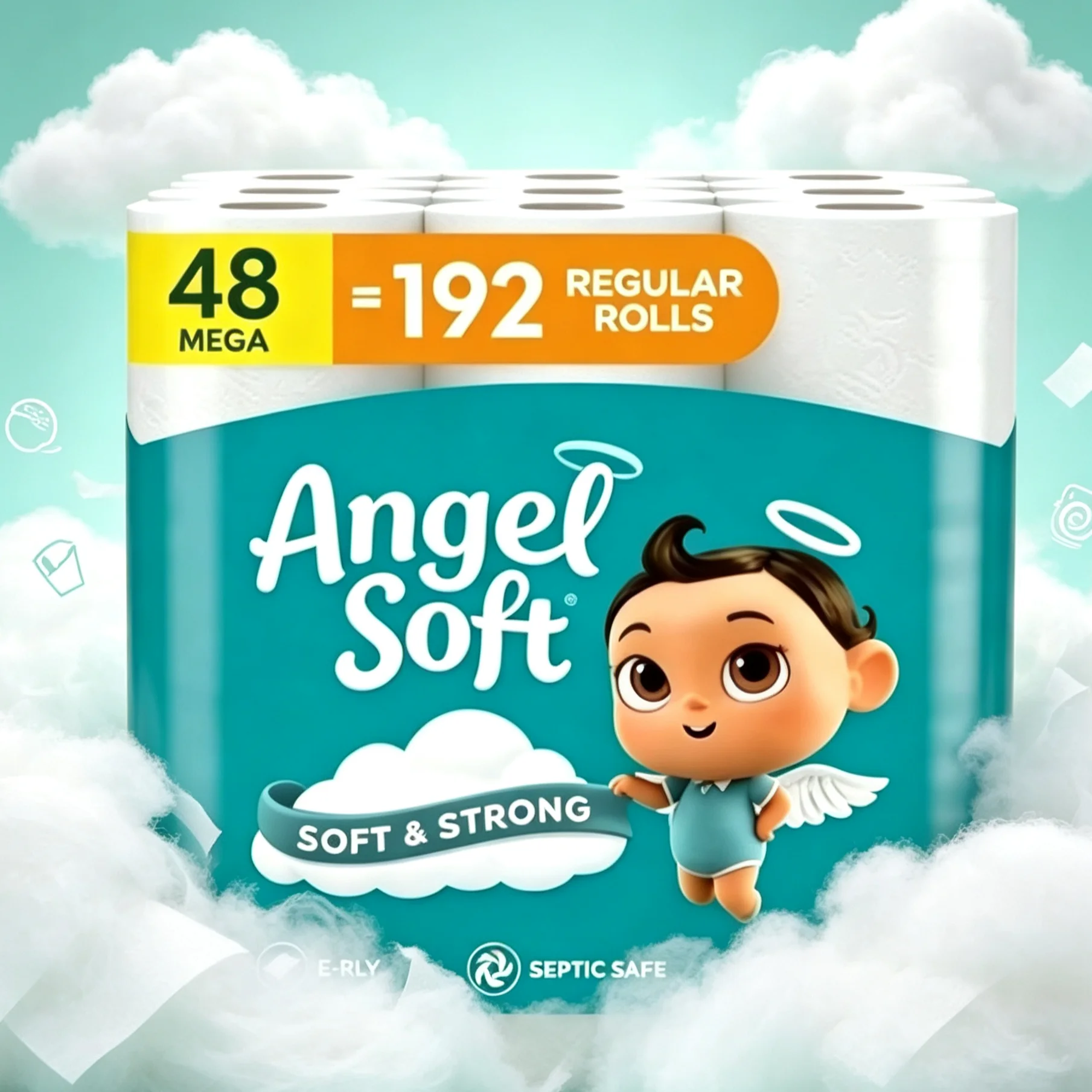 Angel Soft 2-Ply Toilet Paper, Ultra Soft & Strong, 320 Sheets Per Roll, Durable Bathroom Tissue For Daily Use