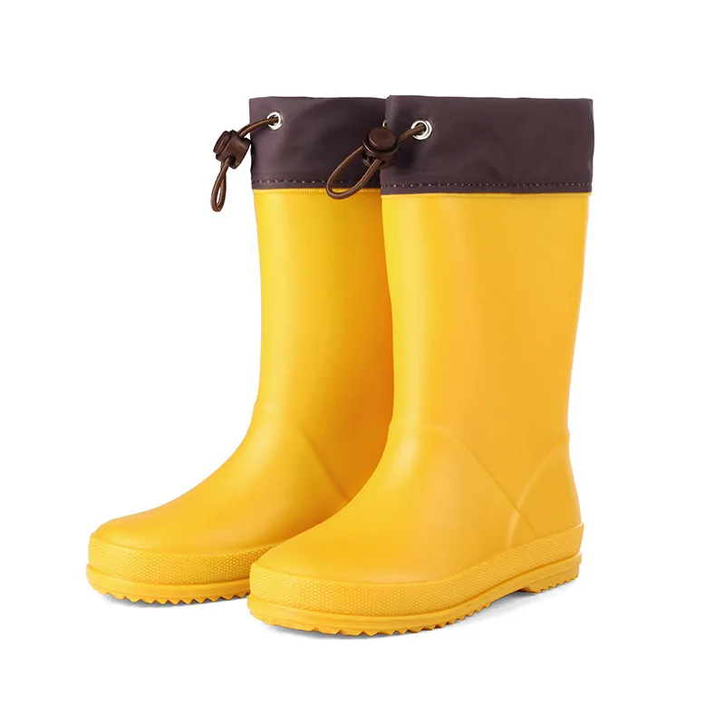 الأطفال المطاط أحذية المطر منتصف العجل الفتيان الفتيات مقاوم للماء Rainboots المضادة للانزلاق Wellies الأحذية المياه أحذية للأطفال