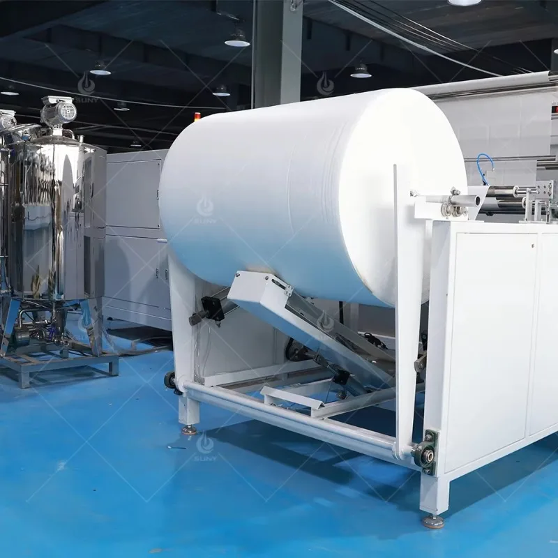 6 Lanes Semi Automatic Disposable Baby Wet Wipes Making Machine Full Set Wet Tissue Production Line