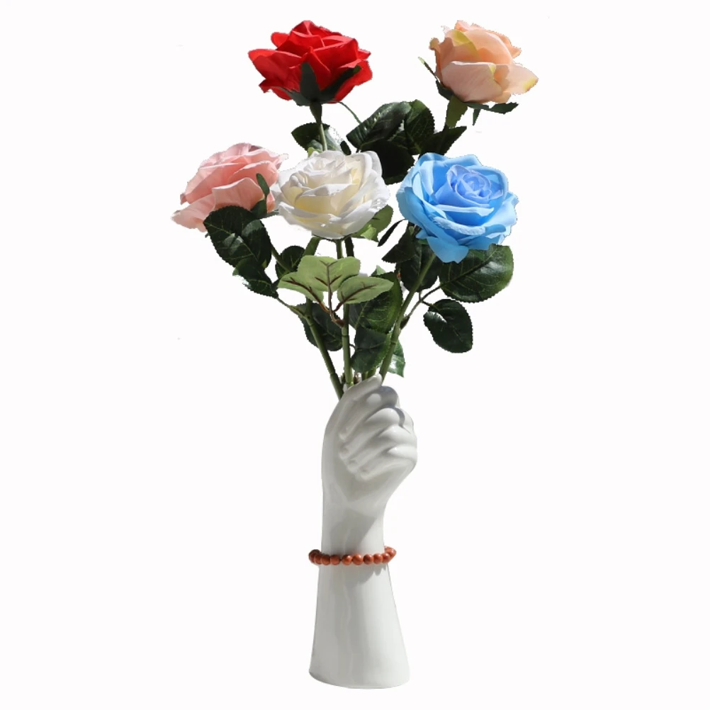 

Art Body Ceramics Vase Home Decor Hand-shaped Flower Vase Modern Home Living Room Ornament