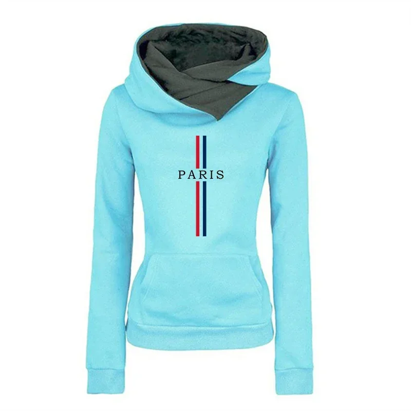 Paris Trend Woman Sweatshirts Urban Fashion Warm Slim Fit Hoodie Autumn Female Home Outdoor Casual Sporty Hoody Top Jogger Coats