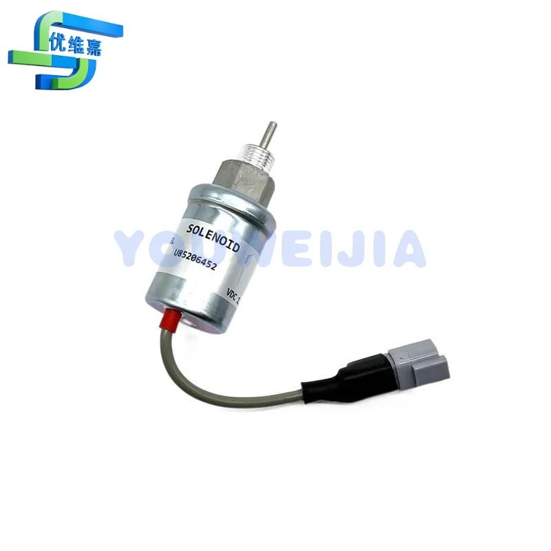 Fuel Shutoff Solenoid for Caterpillar Engine, U85206452, 185206452, U85206520, 3011C, 3013, Perkins 402D, 403C, 12V DC
