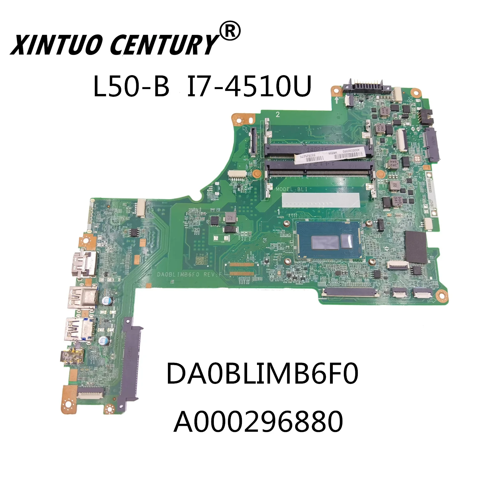 A000296880 PC  motherboard for Toshiba L55T-B L55-B L55T   laptop motherboard DA0BLIMB6F0 with i7-4510U CPU DDR3 100% test work