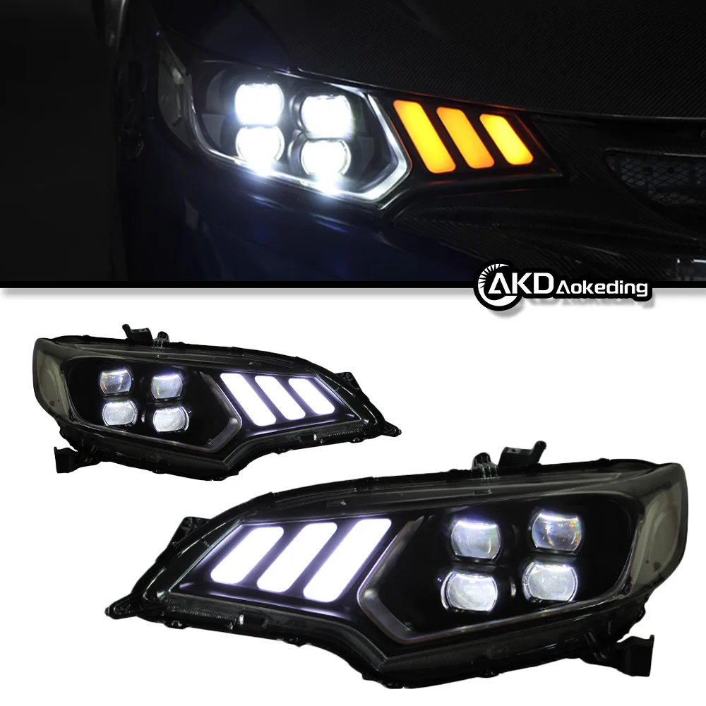 

Auto Parts For Honda Fit GK5 Headlights Jazz 14-20 Mustang Styling LED Daytime Lights Dual Projector DRL Car Accesorios Modified