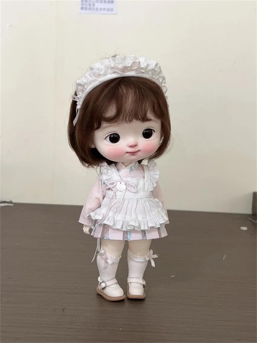 

BJD Doll Clothes Set Toy Cute Big Head Little Pink Little Slender Waist Dress Modified Kimono Set Doll Accessories (no dolls)