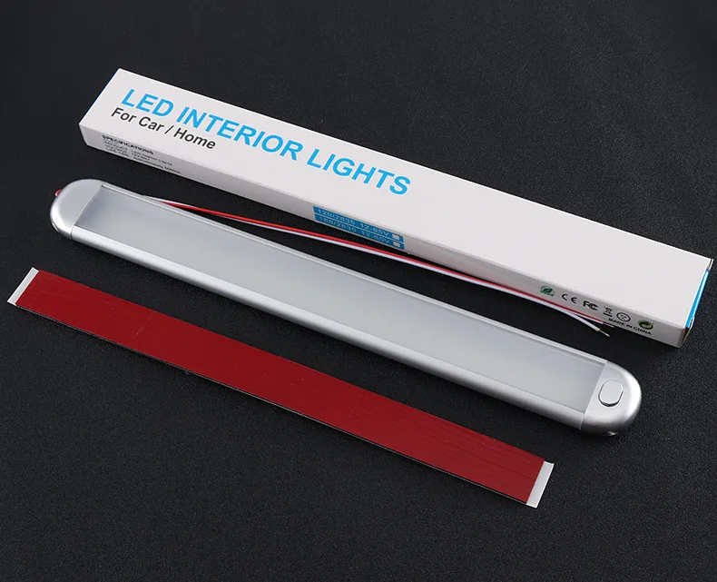 12-85 فولت RV صمام ثنائي باعث للضوء بار أبيض ضوء السقف لمقطورة السفر Campervan