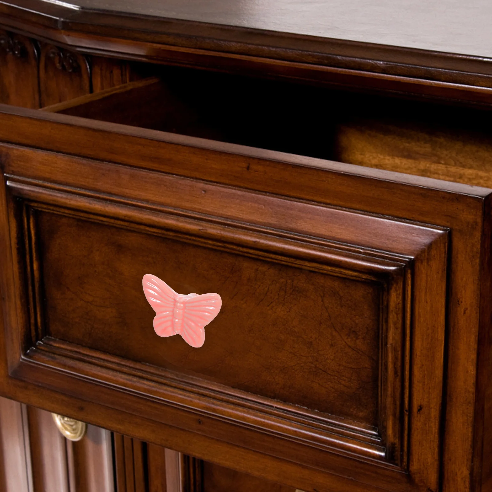 

6Pcs Ceramic Butterfly Drawer Knobs Single Hole Decorative Cabinet Handles for Kitchen Wardrobe Dresser Closet Furniture Pulls