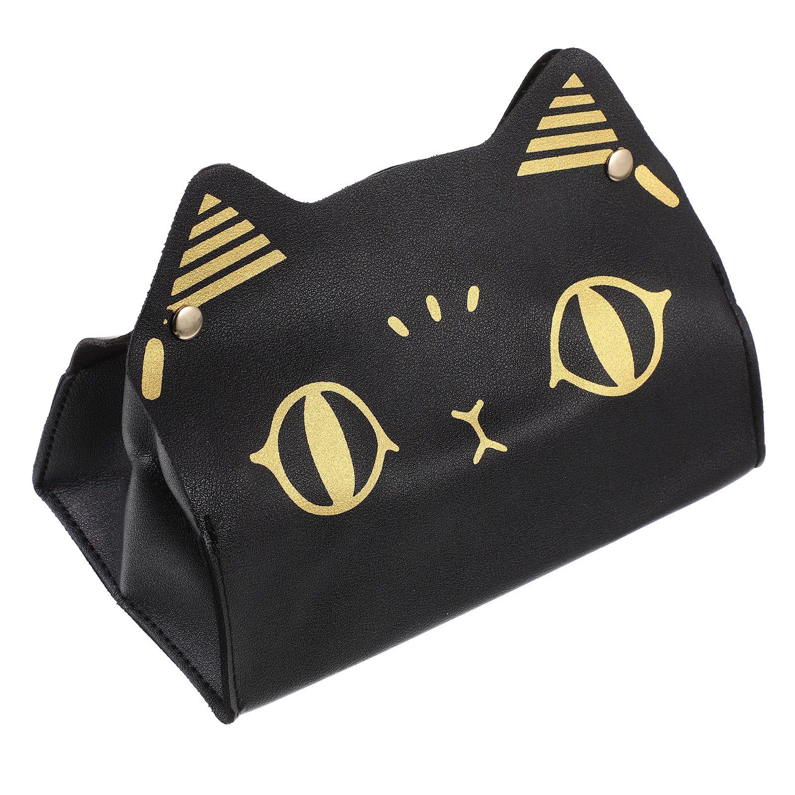 

Cat Expression Pattern PU Tissue Box Holder Large Capacity Napkin Storage Dispenser for Desktop Home Office Car Use