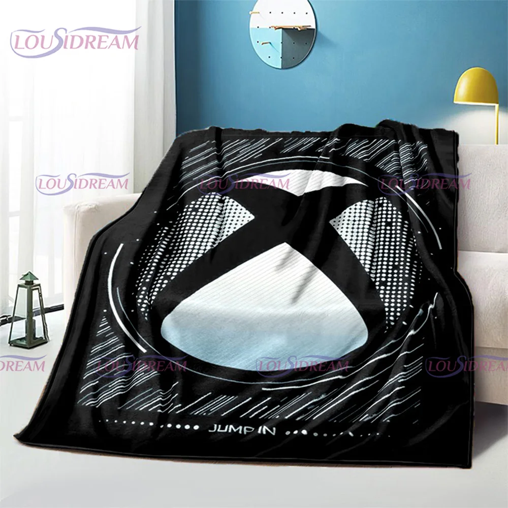 

Fashion Video Game Blanket Xbox Gamepad Throws Blanket Bed Adults and Children Bedroom Living Room Decoration Sofa Warm Bedding