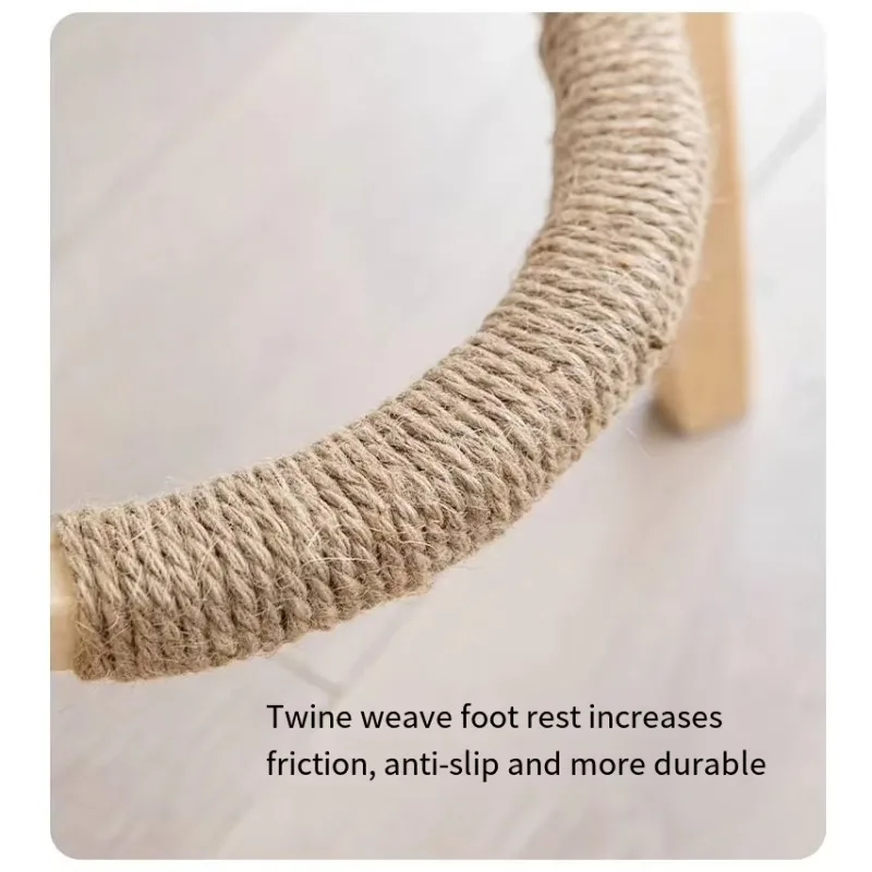Bar Height Bar Stools Without Back Wooden Tall Stools For Kitchen Island Modern Bar Chairs Cotton And Linen Barstools Furniture