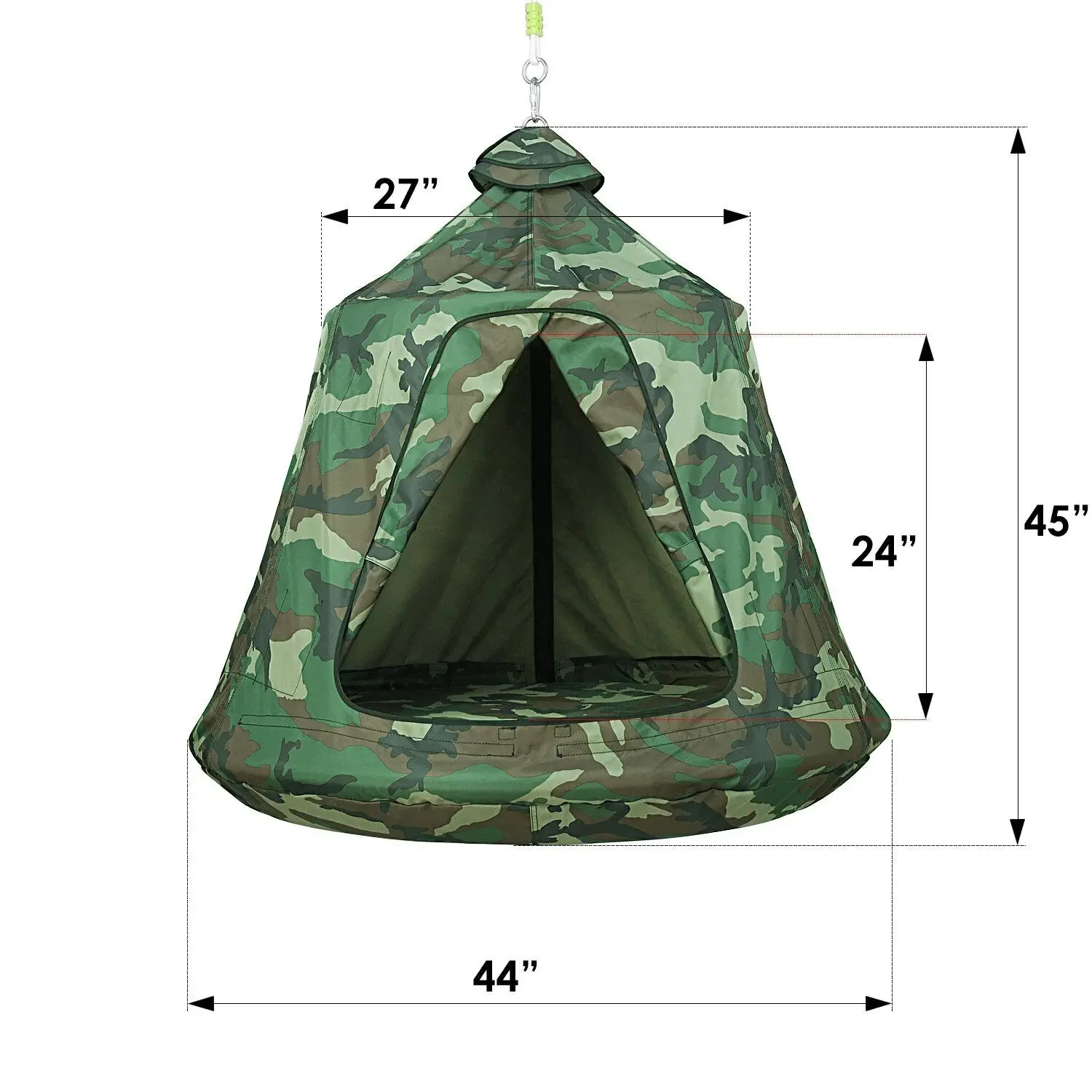 Hanging Tree Tent Indoor Outdoor Hanging Tent Waterproof Tree Ceiling Pod Portable Hang Out Huggle Pod Play Tent w/ Light String