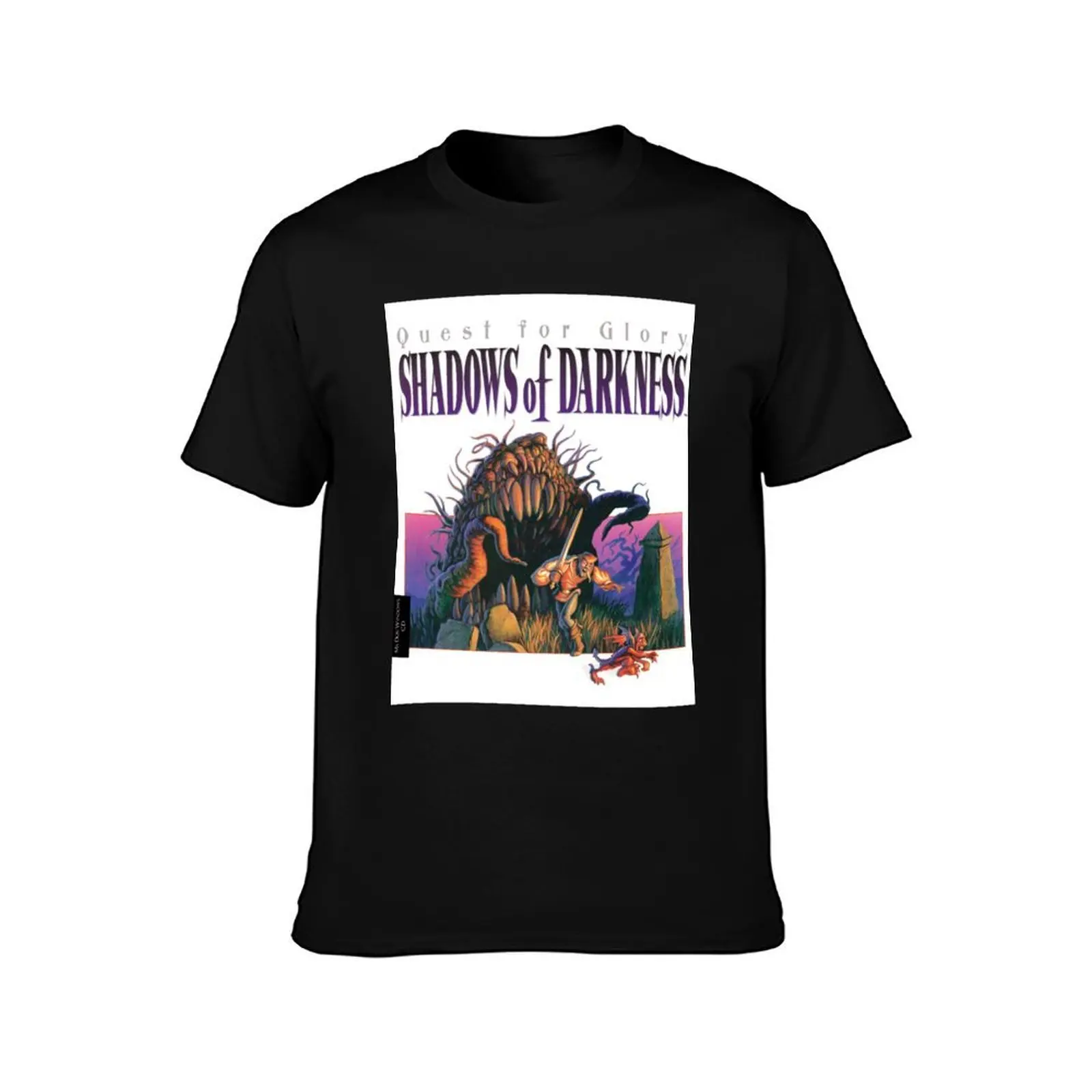 Quest for Glory - Shadows of Darkness T-Shirt, Summer Casual Cotton Tee, Oversized Streetwear Tops, Vintage Graphic Print