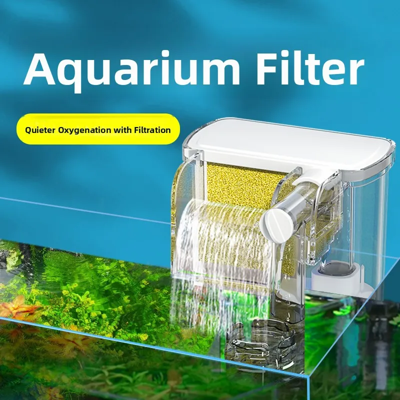 

Small Aquarium Filter Waterfall Style Integrated Machine Oxygenation Purification Water Cycle System Three in One Plastic Equ...