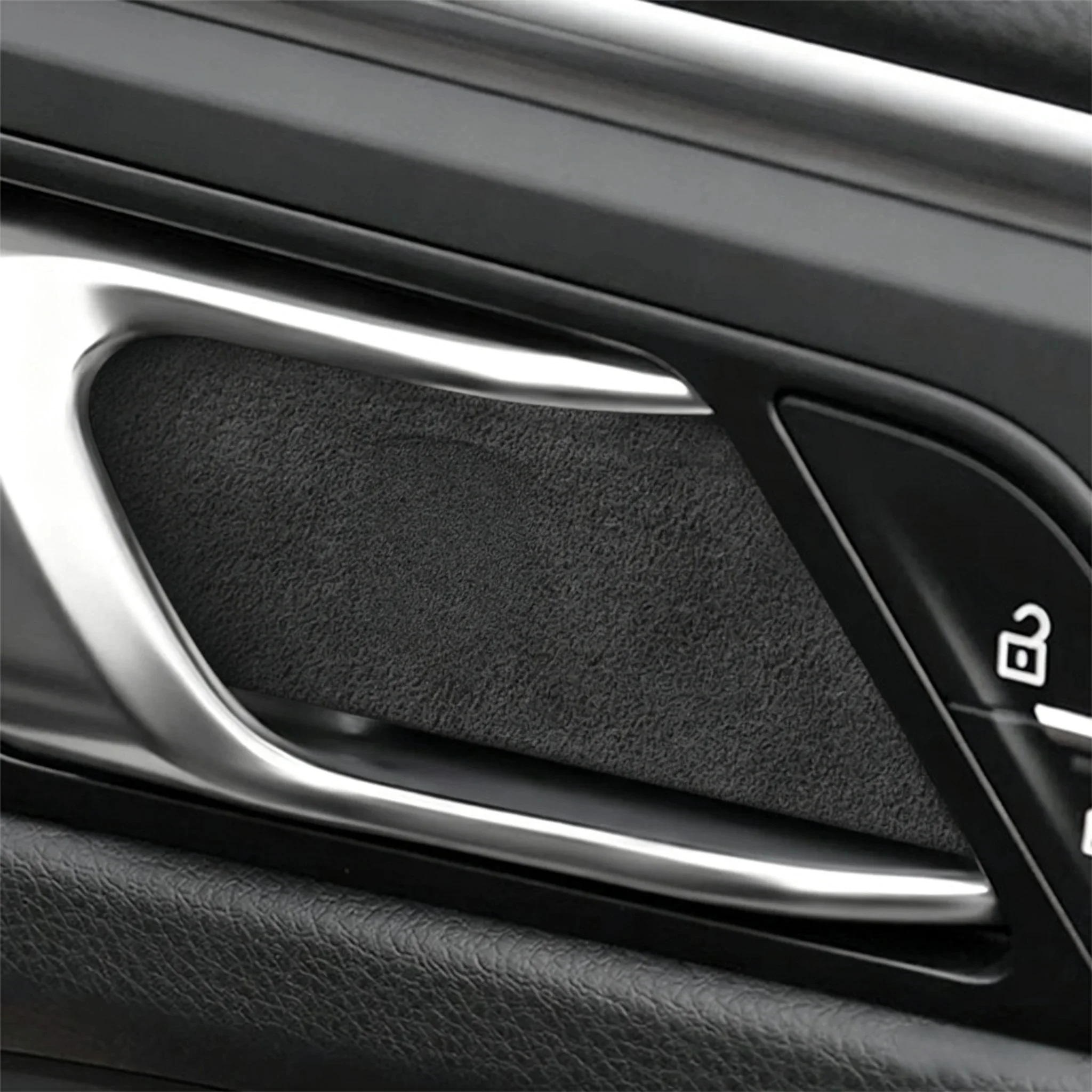 For Porsche Macan 2014-2026 Inner Door Handle Bowl Trim Overlay Suede Door Pull Handle Surround Sticker Interior Accessories