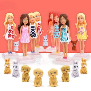 10cm Mini Asli Barbie Seri Hewan Peliharaan Lucu Aksesoris Pakaian Boneka untuk Anak Perempuan Dandanan Anak-anak Mainan Pensil Dekorasi Puncak 8 barbiee penjualan terbaik - №