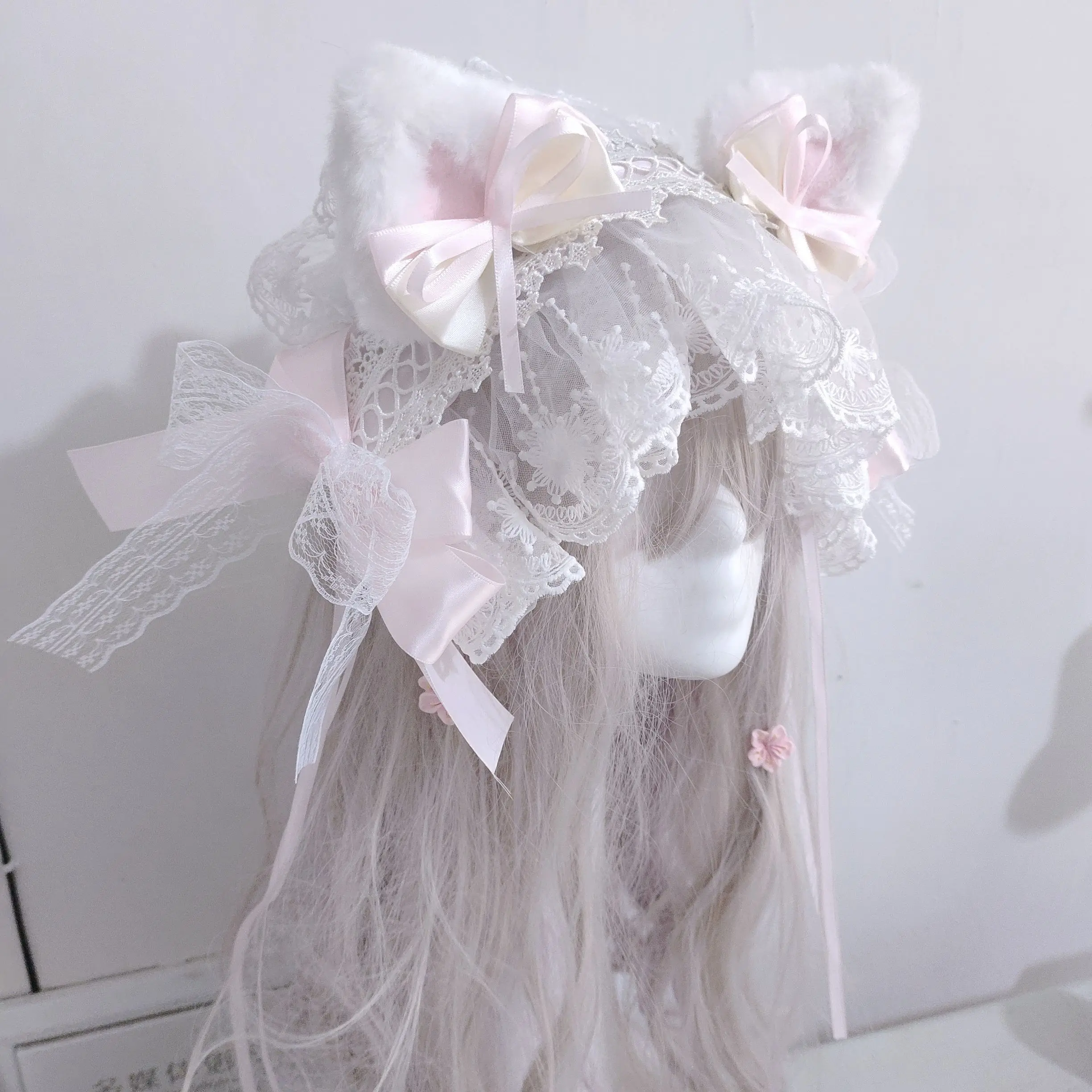 Lolita headband hair accessories sweet lace headband KC ribbon bow Hair Band Harajuku Handmade Hair Accessories Headdress