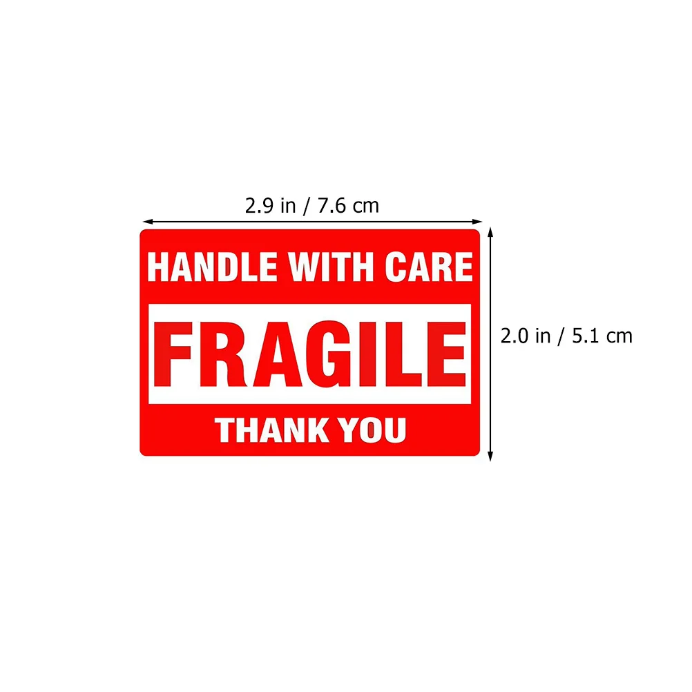 

500Pcs Fragile Label Sticker Strong Adhesive Handle Care Shipping Packing Warning Sticker Shipping Fragile Decals