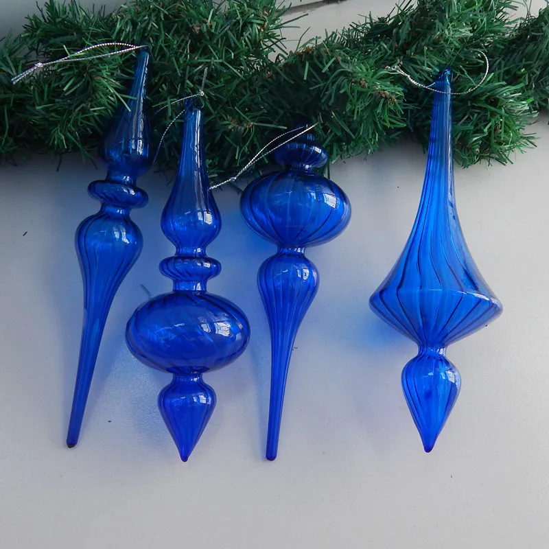 Christmas decoration blue glass ball