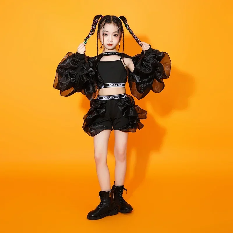 Moda dziecięca taniec uliczny dzieci dziewczyny taniec jazzowy zestaw odzież do tańca dominujących modnych kostiumów pokazowych na wybiegu