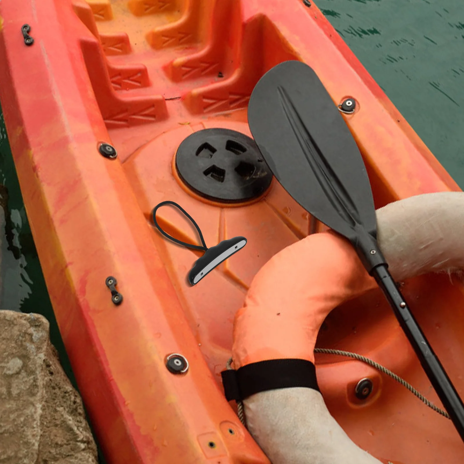 

2Pcs Kayak Handle Replacement Ergonomic Design Comfortable Grip Wear Resistant Durable Canoe Boat Pull Handle Outdoor Adventures