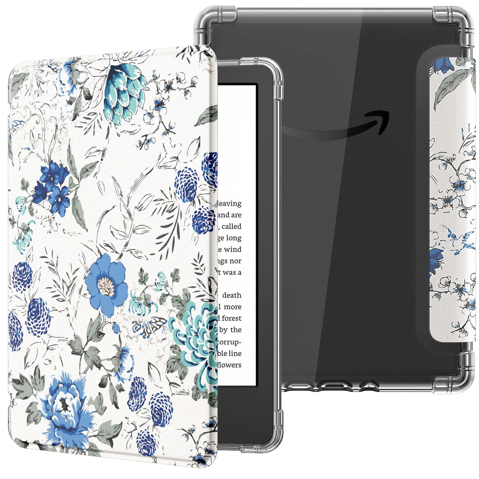 Etui MoKo na 6-calowy, całkowicie nowy Kindle (wydanie 2021 generacji), Ultra przejrzysta, miękka, elastyczna, przezroczysta tylna pokrywa z TPU, lekka obudowa