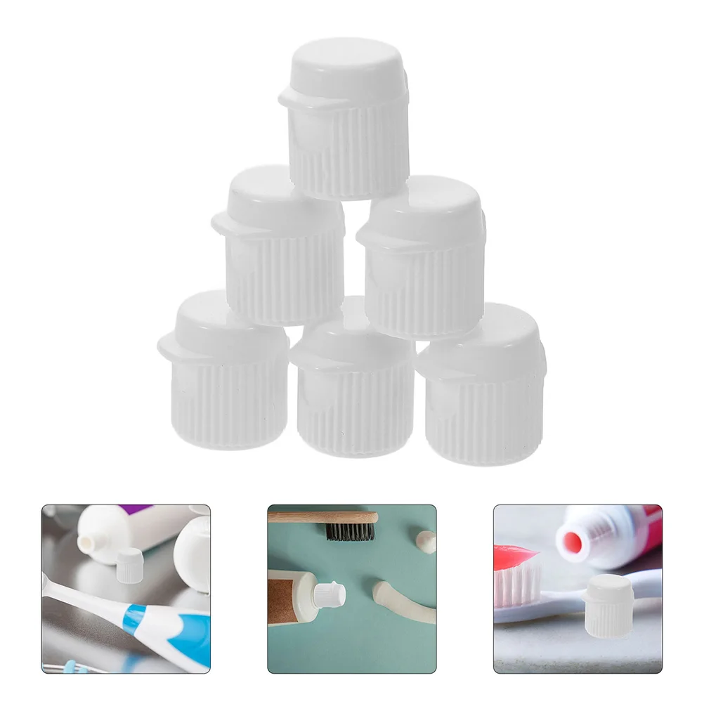 

50Pcs Toothpaste Caps Flip Cover Plastic Squeeze Tubes Travel Refill Adapter Leakproof Seal Toothpaste Squeezer