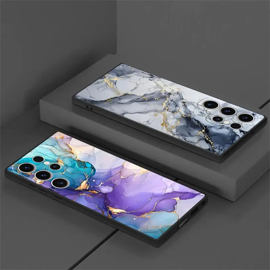 Marble Pattern Phone Case for Samsung Galaxy S22 Plus S21 5G S21 FE S24 S25 Ultra S20 S23 Ultra S22 Ultra Cover view 3