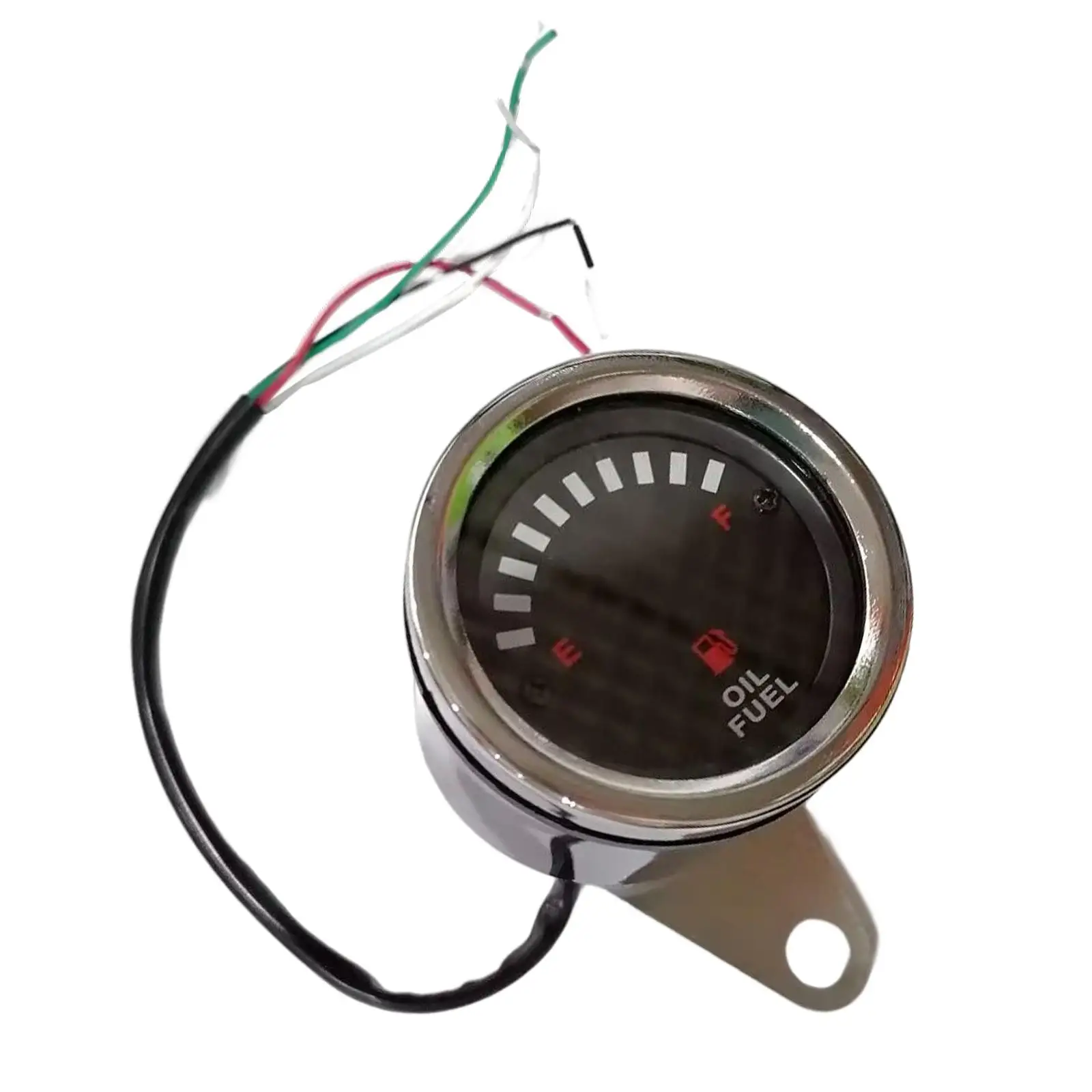 2.56 inch 65mm Universal Motorcycle Car Fuel Level Meter Gauge 12V LED Light Display