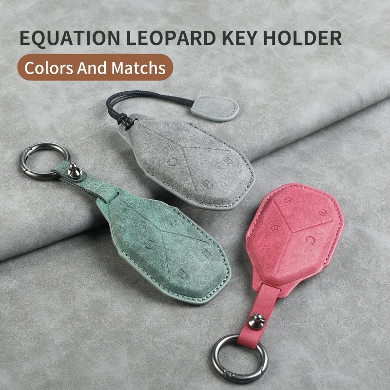 

For BYD Equation Leopard 5 2023 2024 Handmade Car Smart Key Case Cover Keyless Remote Entry Fob Keychain Accessories