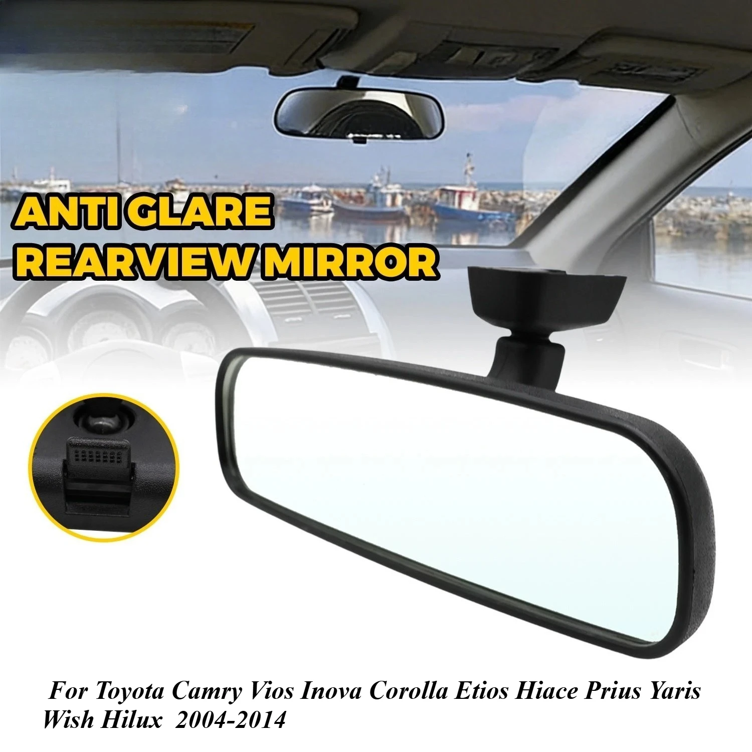 87810-06041 Interior Rear View Mirror 2004-2014 For Toyota Camry Vios Inova Corolla Etios Hiace Prius Yaris Wish Hilux NEW