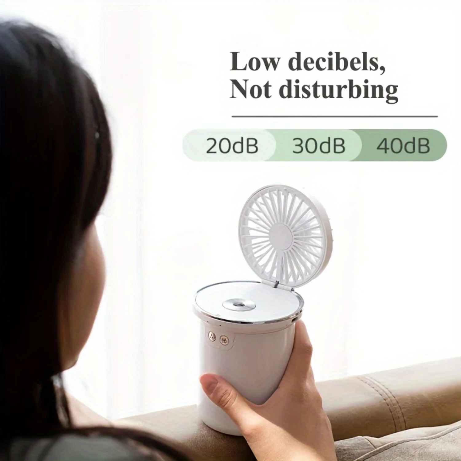 Small Water Spray Mist Cooler Stand Fan Portable Rechargeable Mini Humidifier Fan 3 Speed Air Cooling Fan, 9.47oz Small Cool Mis