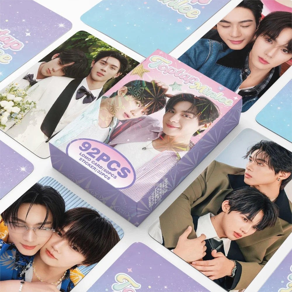 92PCS Thai Star collection set PoohPavel NANON LINGO TLEFIRST AOUBO LINGOR TOPTAP LOMO Cards with Stickers Fans Collection Cards