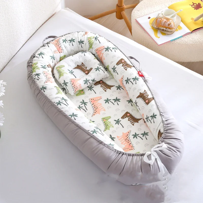 Baby Sleeping Nest Portable Removable and Washable Portable Pressure Proof Crib Middle Bed Baby Furniture Baby Pillow Travel