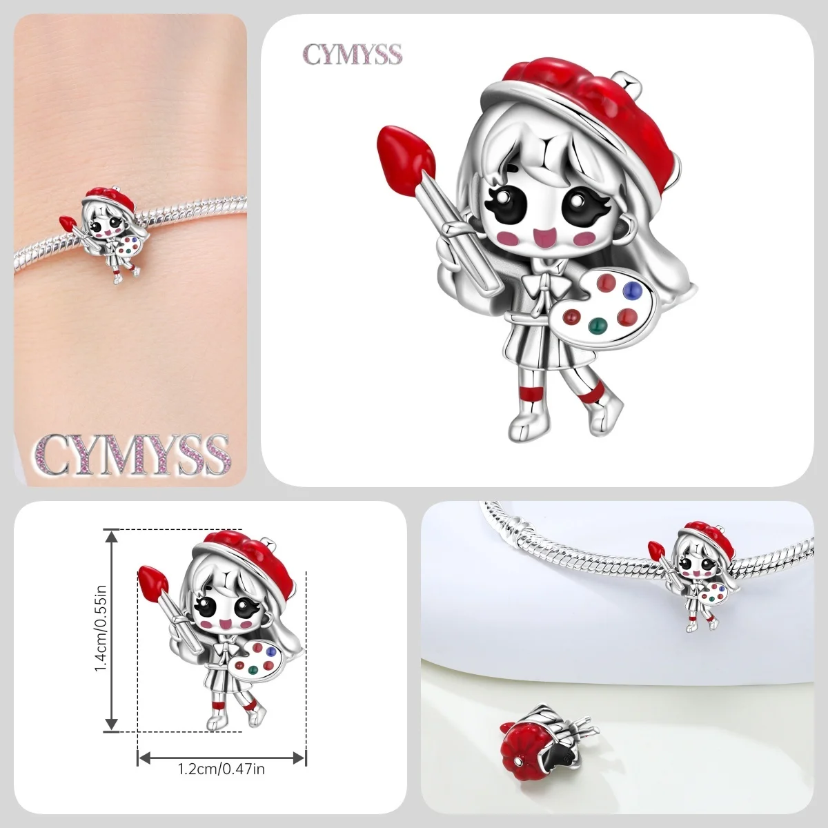 HEIßER 925 Sterling Silber Cartoon Charakter Arzt Krankenschwester Paare Perlen Fit Frauen Armbänder Charms DIY Geburtstag Party Geschenke Schmuck – Detail 22