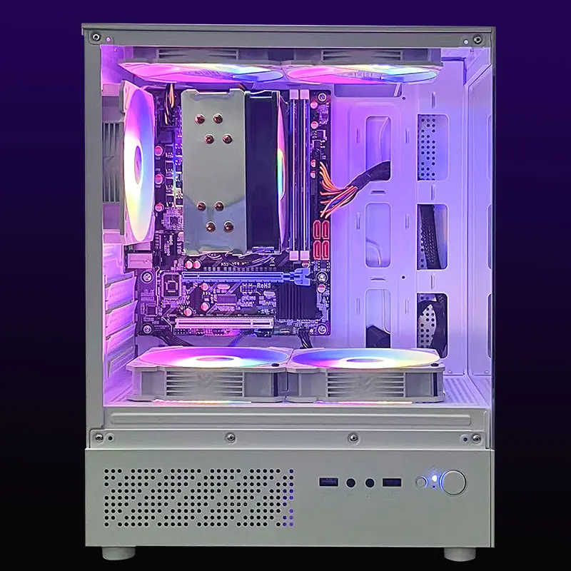PC da gioco con CPU Core i7 / SSD 512G/16 GB momery 3200 MB DDR3/Windows 11 con grafica HD4600/giocatore per PC bianco