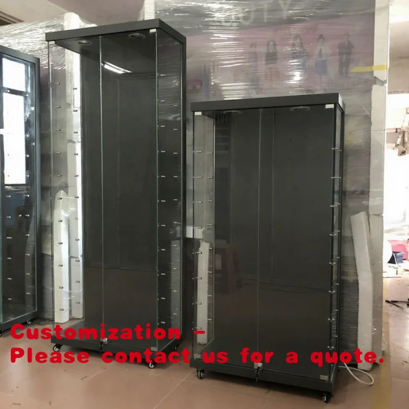 

Customize.Luxury Floral Gold Design Standing Pedestal Glass Showcase Display Cabinets Watch or Jewelry Kiosk in Shoppin