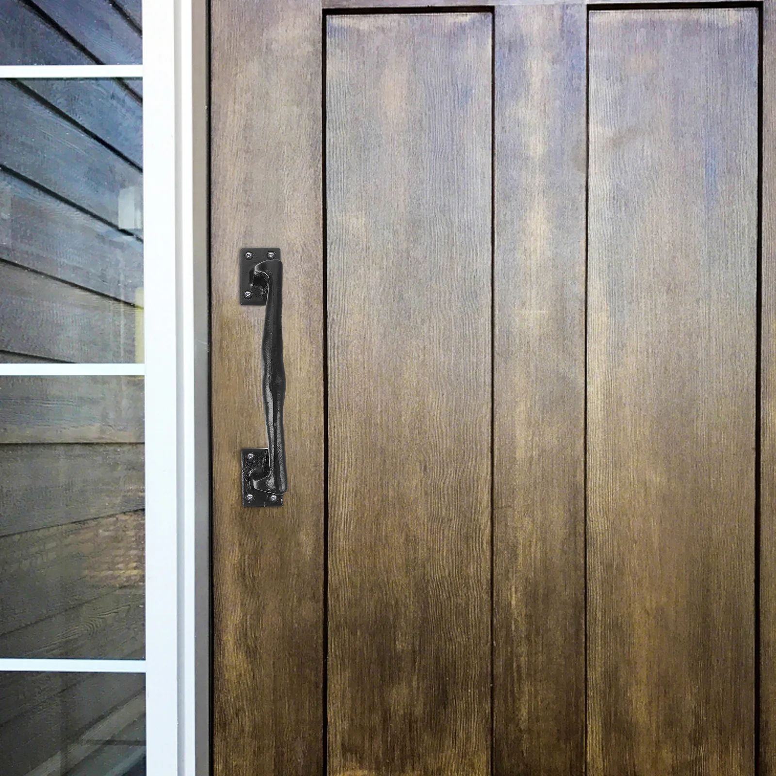 

Cast Iron Sliding Barn Door Handle Metal Gate Pull for Garage Shed Fence Door Replacement Hardware Accessory