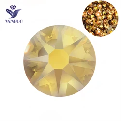 YANRUO 2088 Non Hotfix Metalic Sunshine Glue On Crystal Nails Art Rhinestones Flat Back Decor Stones Diy For Wedding Dress