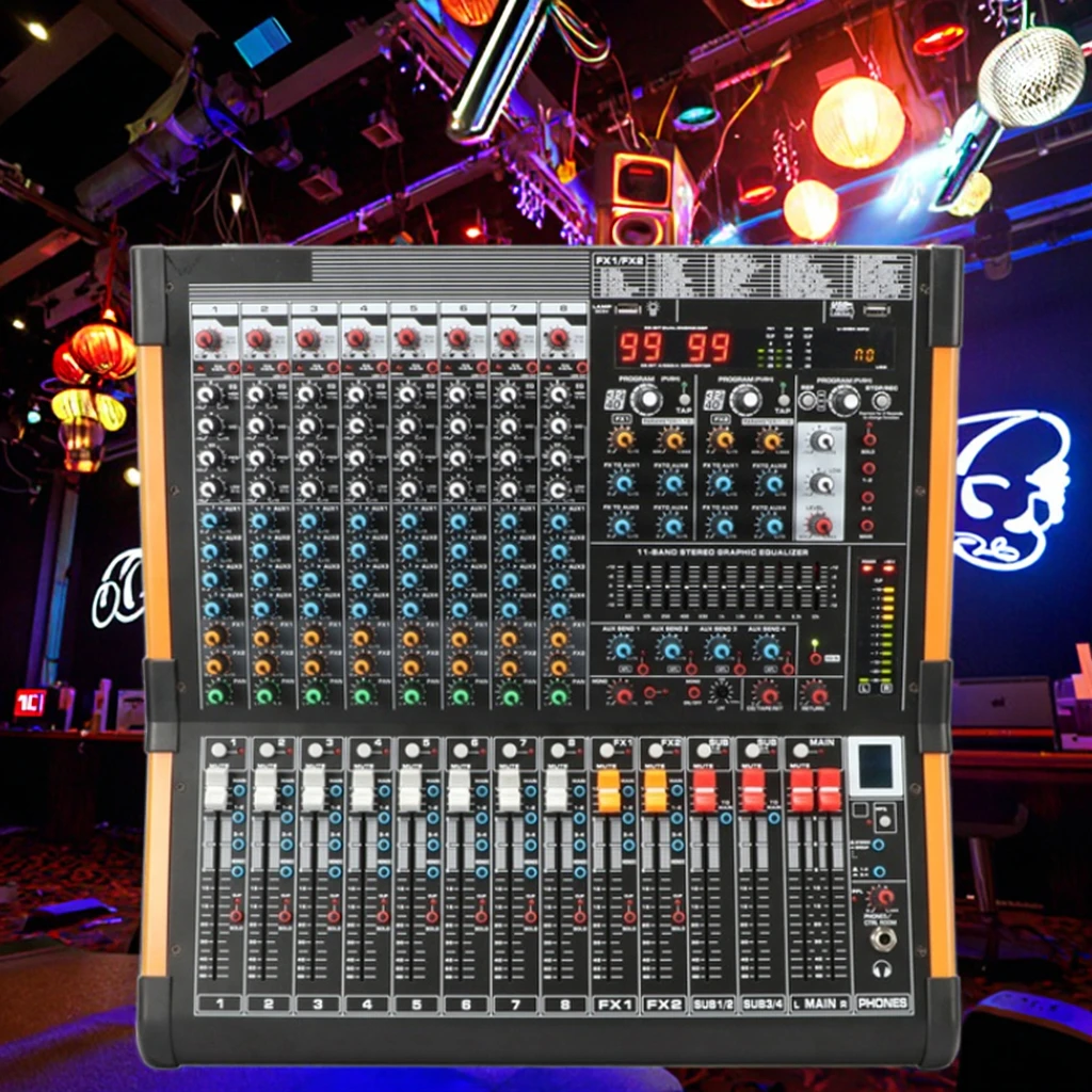 KS8 Professional Audio Mixer 8-Channel Mixing Console