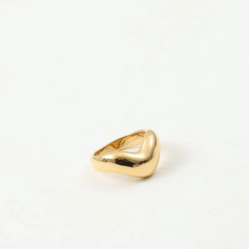 KITEAL NEW!! PVD size 6 7 8 ring for women Abstract peach heart shape men ring christmas gift