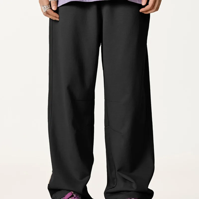 

Мужские летние молодежные однотонные спортивные повседневные и модные брюки с карманами на шнурке, свободные прямые длинные брюки унисекс, мужские V8WR