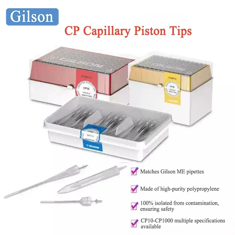 

Gilson Capillaries Piston Tips MICROMAN E Pipettes CP1000 Organic Pipettor Tips Box Packages CP10 CP25