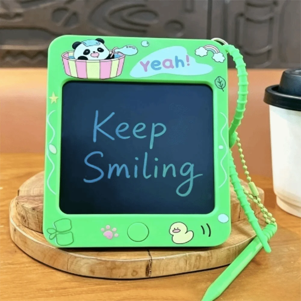 Reusable Keychain Writing Board One-Click Clearing One-Button Clear Creative Graffiti Board Creative Drawing Board Mini Design
