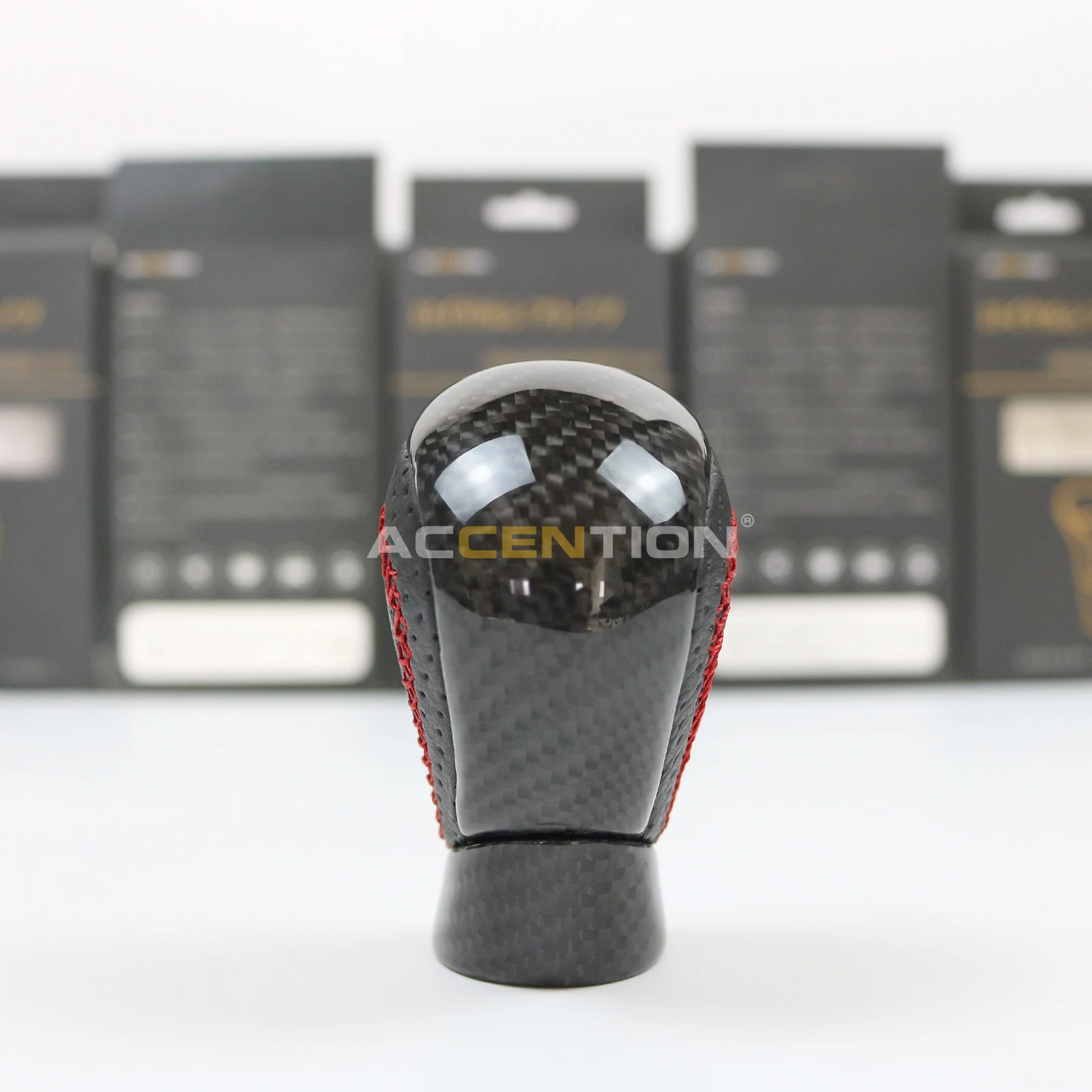 

Black Leather Carbon Fiber Gear Shift Knob For Lexus RC F 2014-2021 GS F 2012-2018