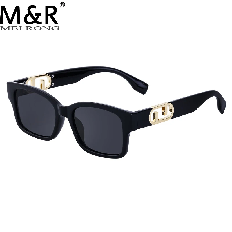 

2023 Fashion New Women's Square Sunglasses Retro Gradual Hollow out Mirror Legs Men's Outdoor Tourism Glasses Gafas De Sol