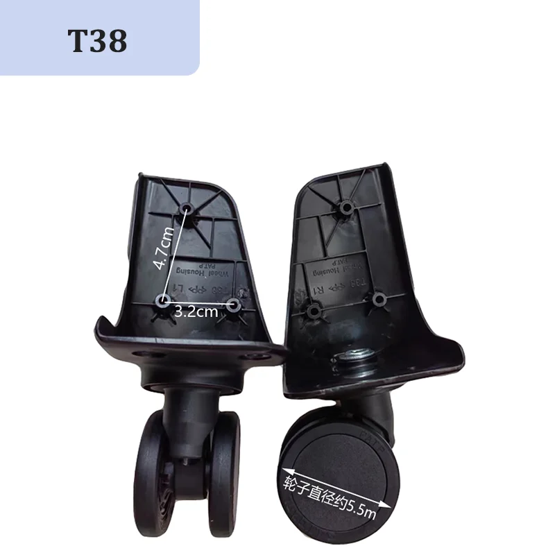 For SJTOBOL T38 Universal Wheel Replacement Suitcase Smooth Silent Shock Absorbing Wheel Accessories Wheels Casters