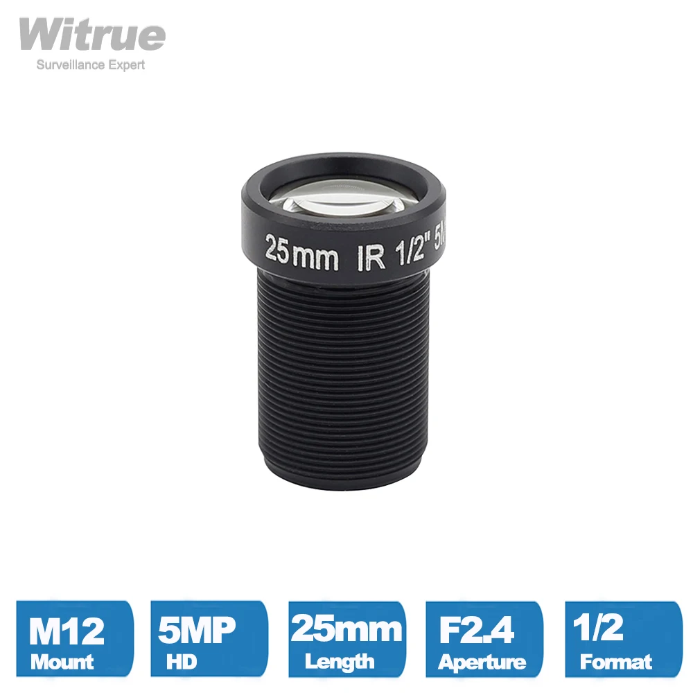 Witrue CCTV Camera Lens 5 Mega Pixel M12 X P0.5 Mount 1/2.5\